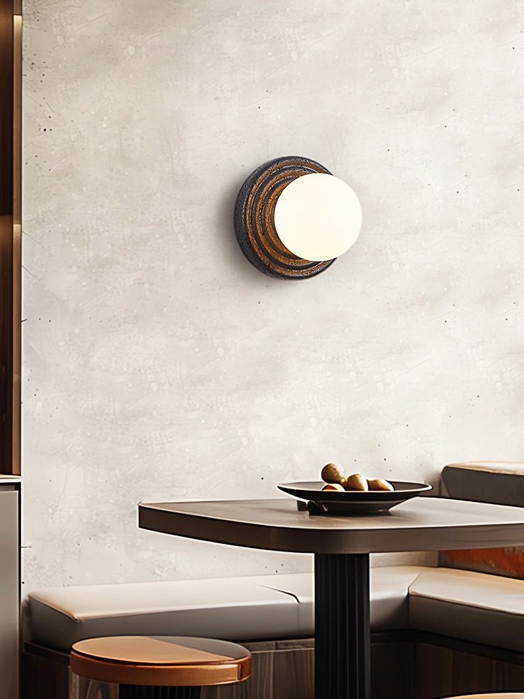 Lunara Travertine Wall Light, Hardwired Wall Sconce, detail 21