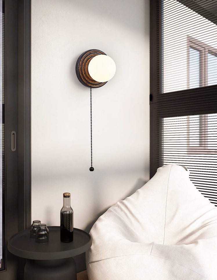Lunara Travertine Wall Light, Hardwired Wall Sconce, detail 24