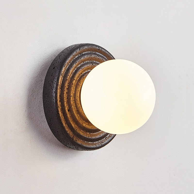 Lunara Travertine Wall Light, Hardwired Wall Sconce, detail 27
