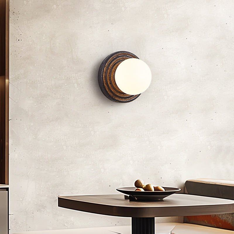 Lunara Travertine Wall Light, Hardwired Wall Sconce, detail 6