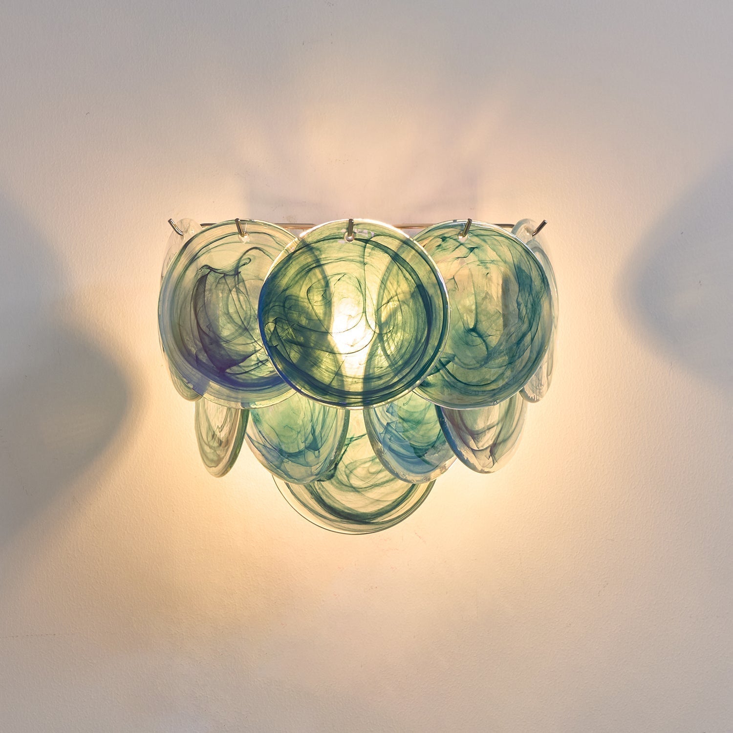 Lunaria Disc Murano Wall Light, Hardwired Wall Sconce, detail 15