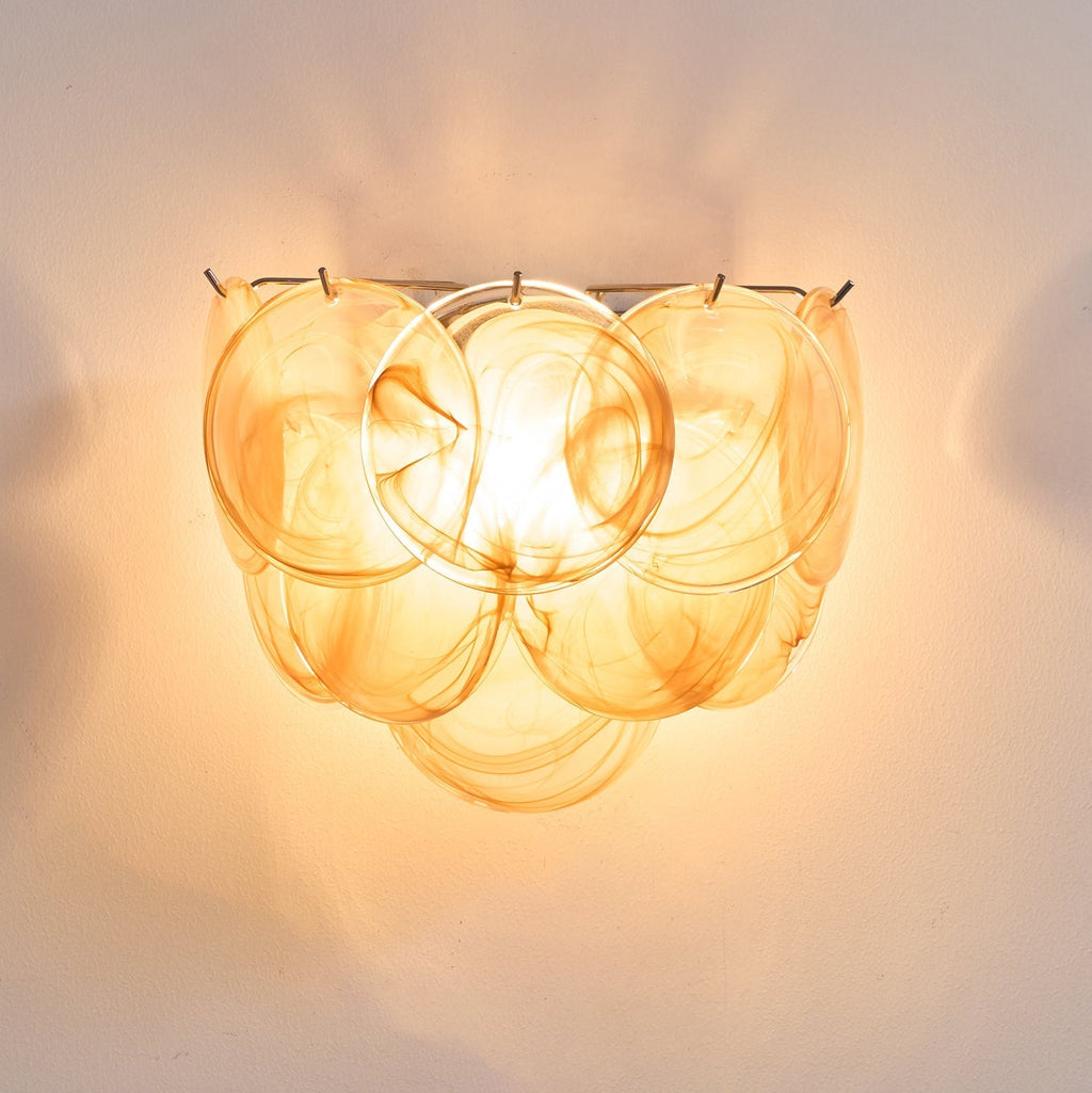Lunaria Disc Murano Wall Light, Hardwired Wall Sconce, detail 10