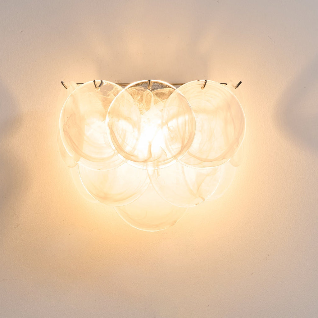 Lunaria Disc Murano Wall Light, Hardwired Wall Sconce, detail 11
