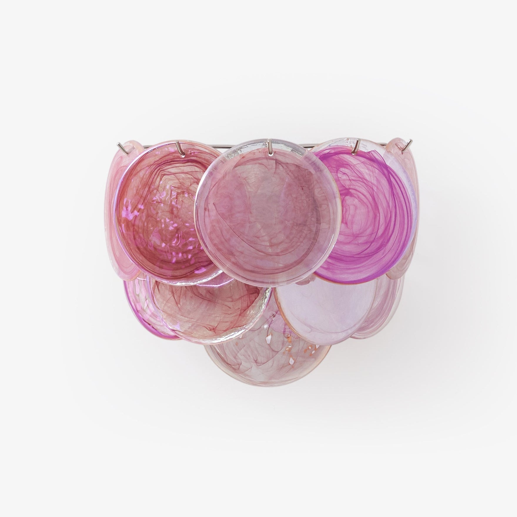 Lunaria Disc Murano Wall Light, Hardwired Wall Sconce, Glass, Dia 34cm x H 28cm