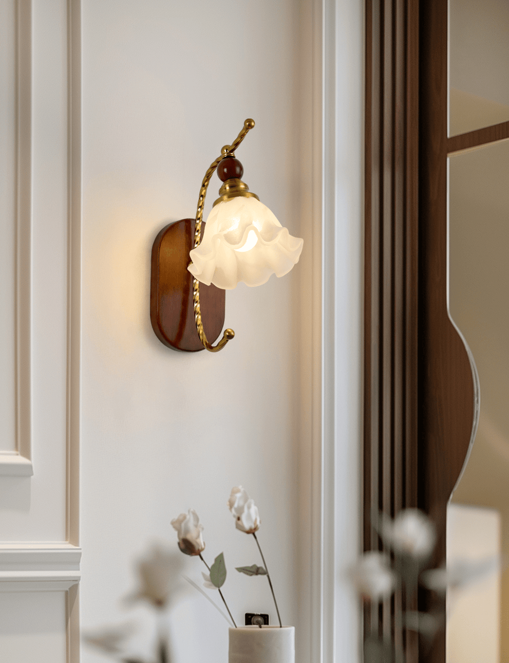 Lunaria Wall Light, Hardwired Wall Sconce, detail 6