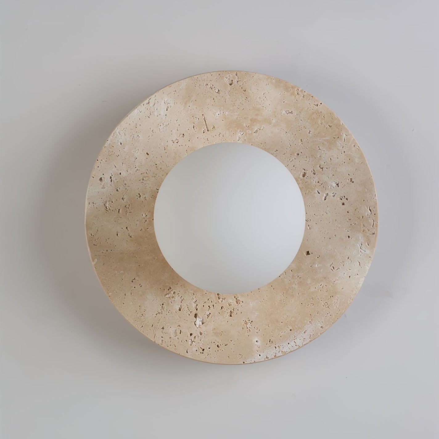 Lunaro Travertine Wall Light, Hardwired Wall Sconce, detail 7