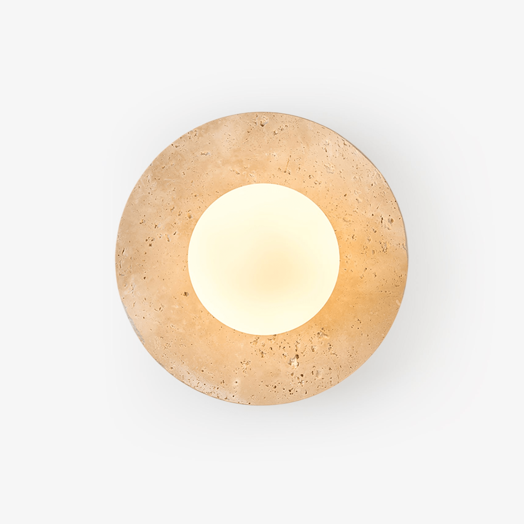 Lunaro Travertine Wall Light, Hardwired Wall Sconce, detail 18