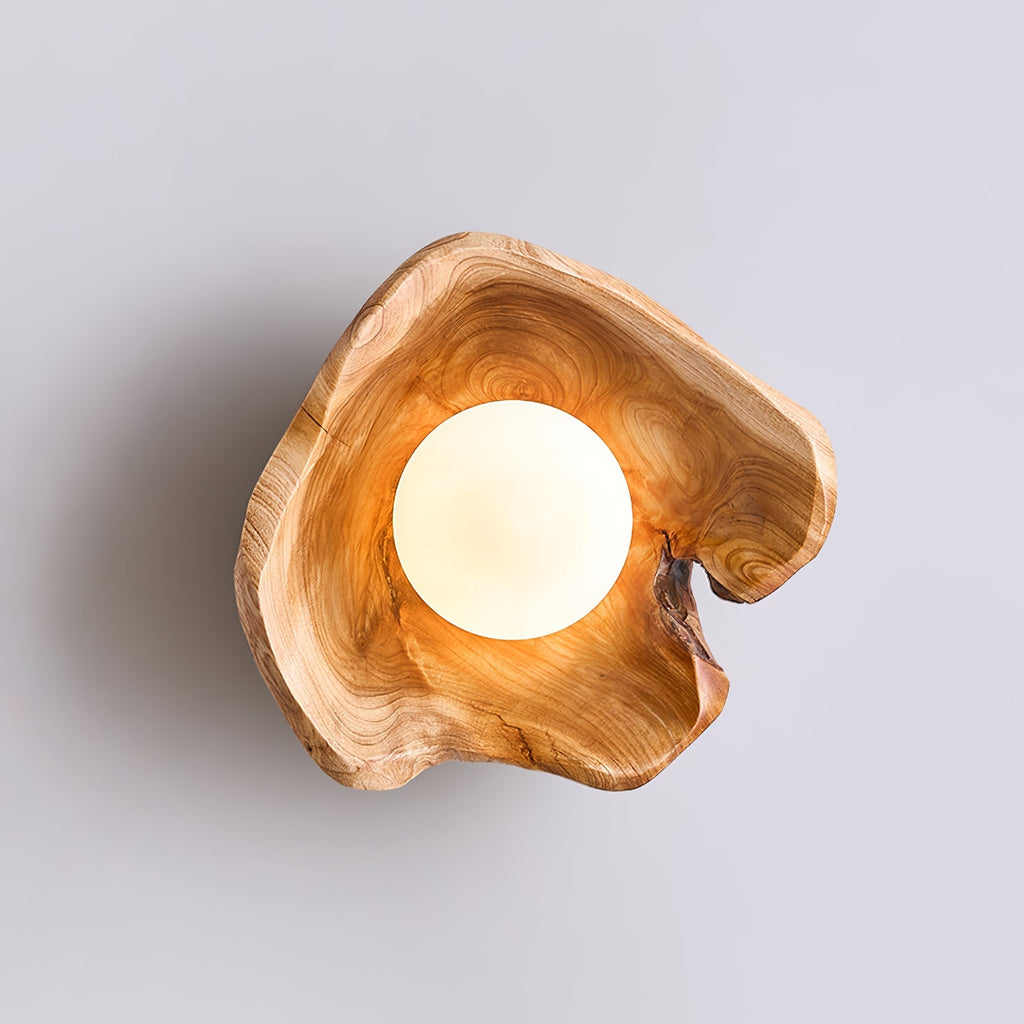 Lunawood Halo Wall Light, Hardwired Wall Sconce, detail 13
