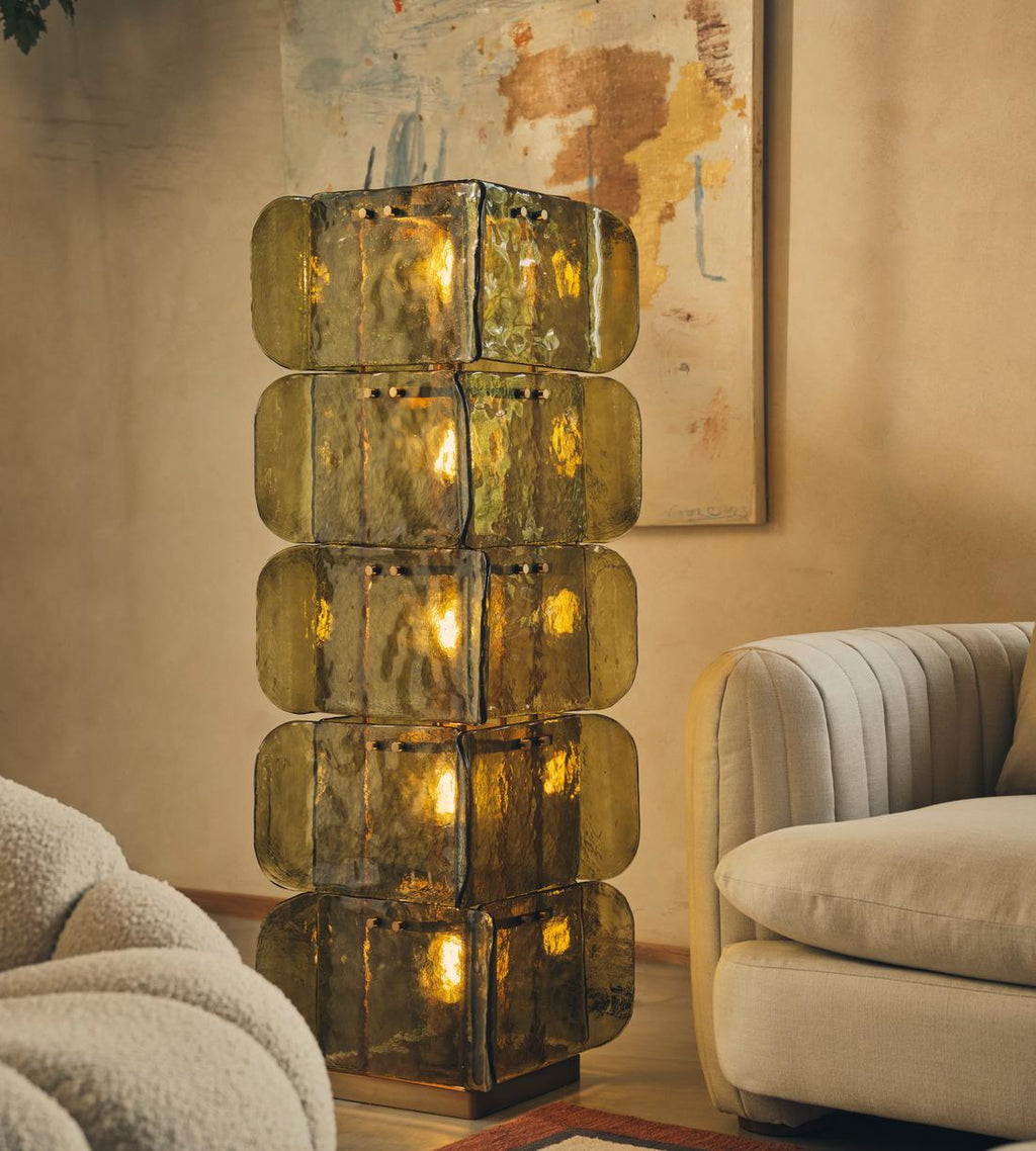 Lush Glass Tower Floor Light, Floor Lamp, detail 3