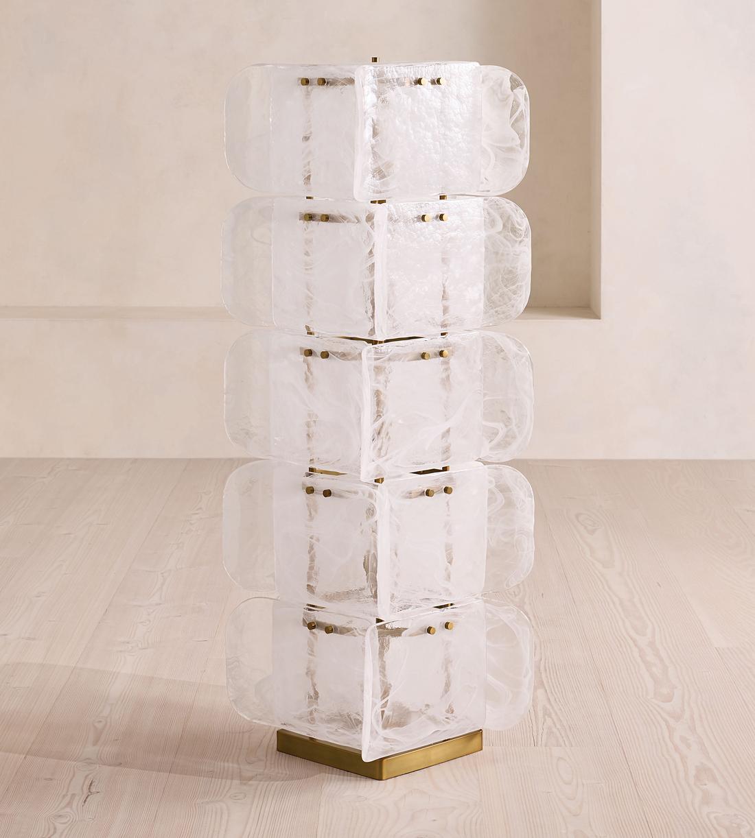 Lush Glass Tower Floor Light, Floor Lamp, detail 12