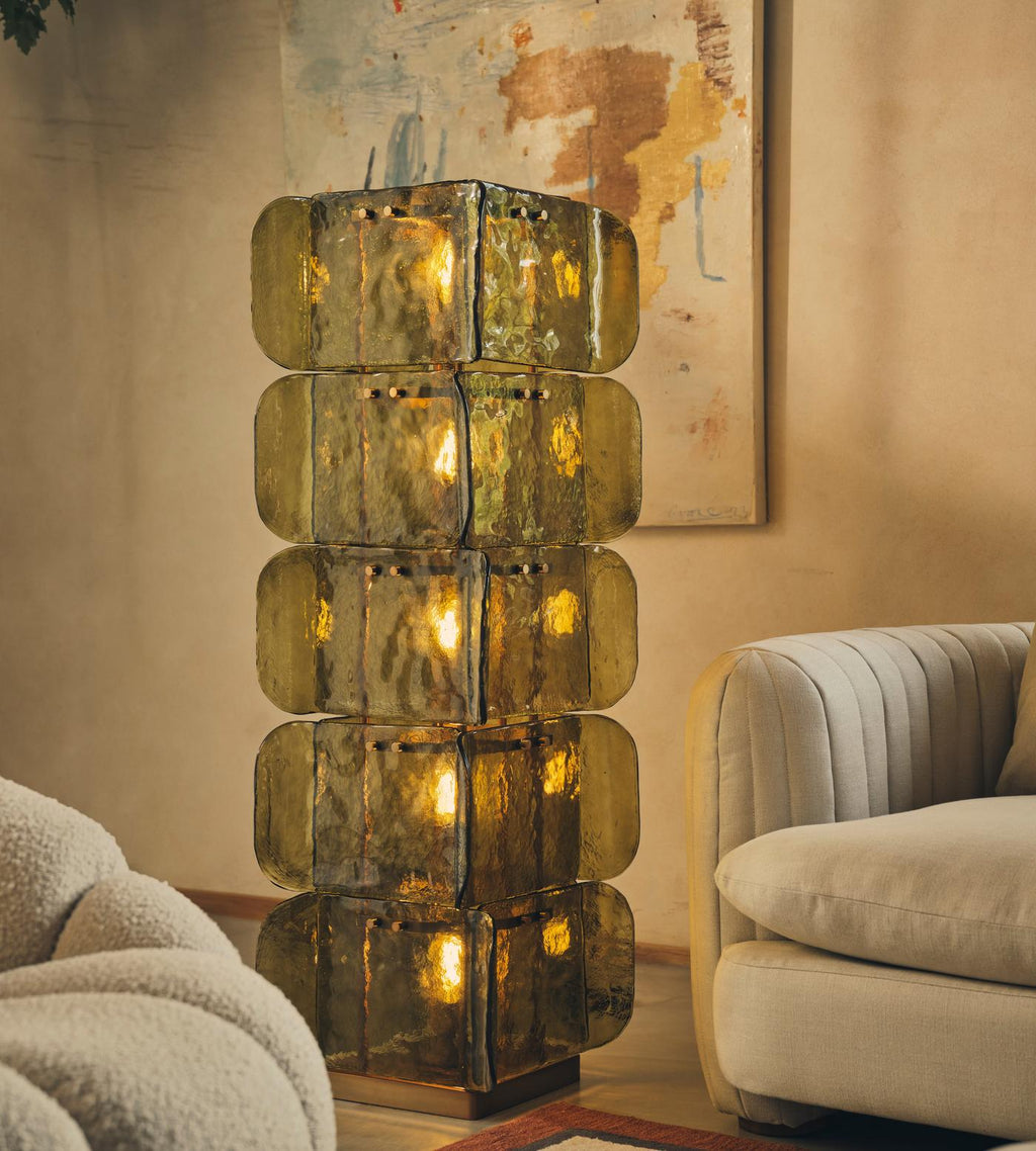 Lush Glass Tower Floor Light, Floor Lamp, detail 6