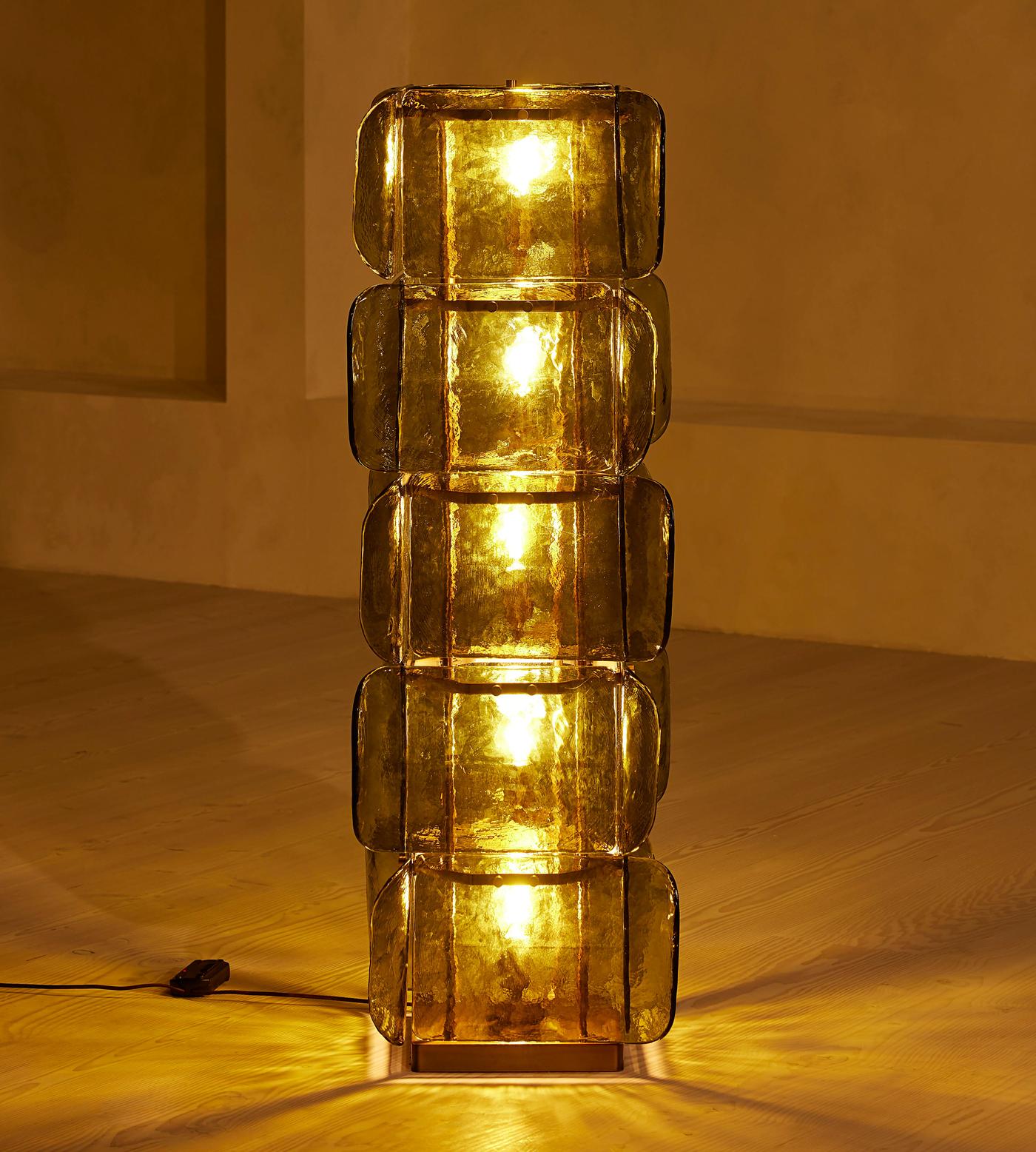 Lush Glass Tower Floor Light, Floor Lamp, detail 10