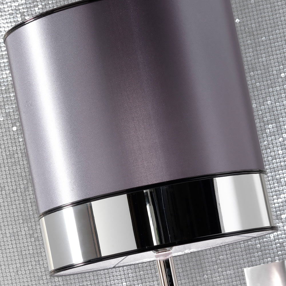 Premium Platinum Plated Italian Table Light, Bedside Table Lamp, detail 3