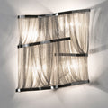 Premium Silver Chain Wall Light, Bedroom Wall Sconce, Height 53 cm