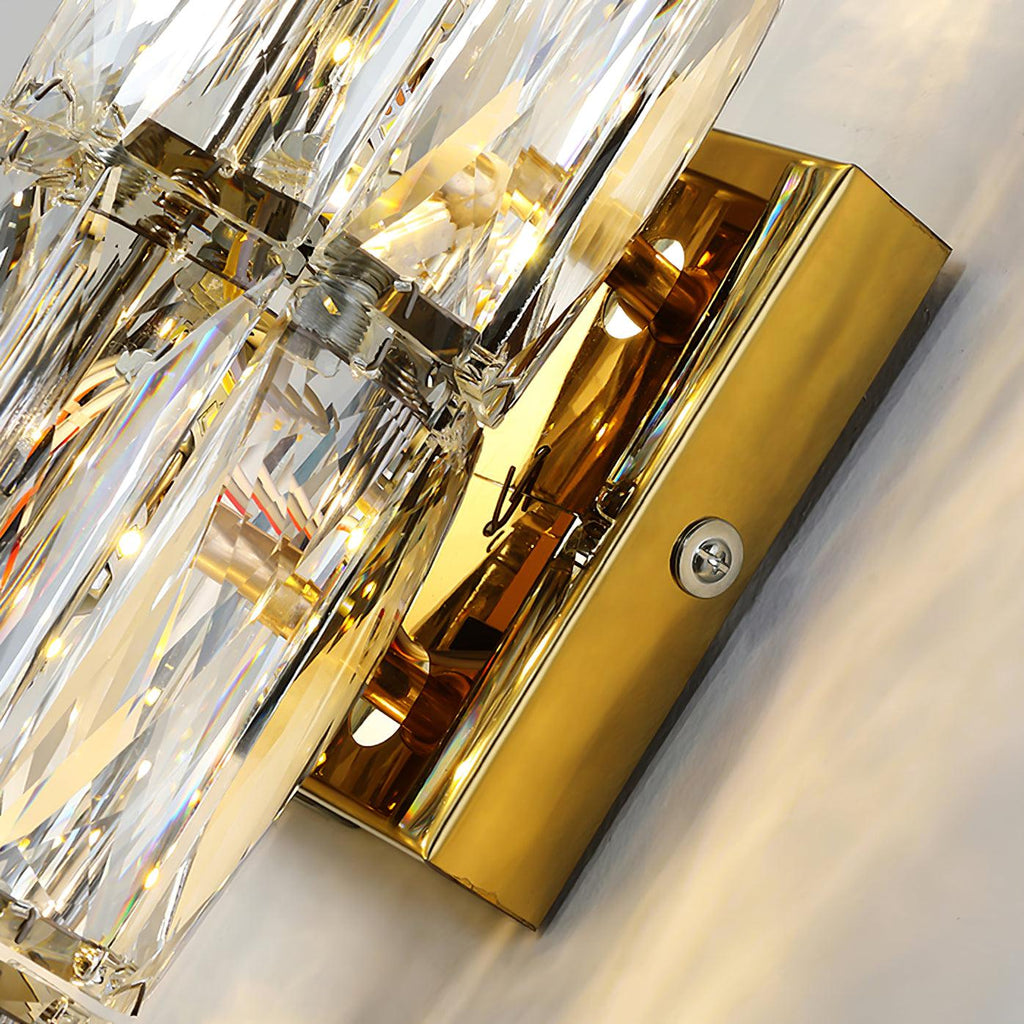 Premium Crystal Column LED Wall Light, Bedroom Wall Sconce, detail 19