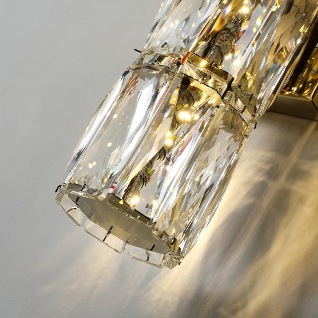Premium Crystal Column LED Wall Light, Bedroom Wall Sconce, detail 20