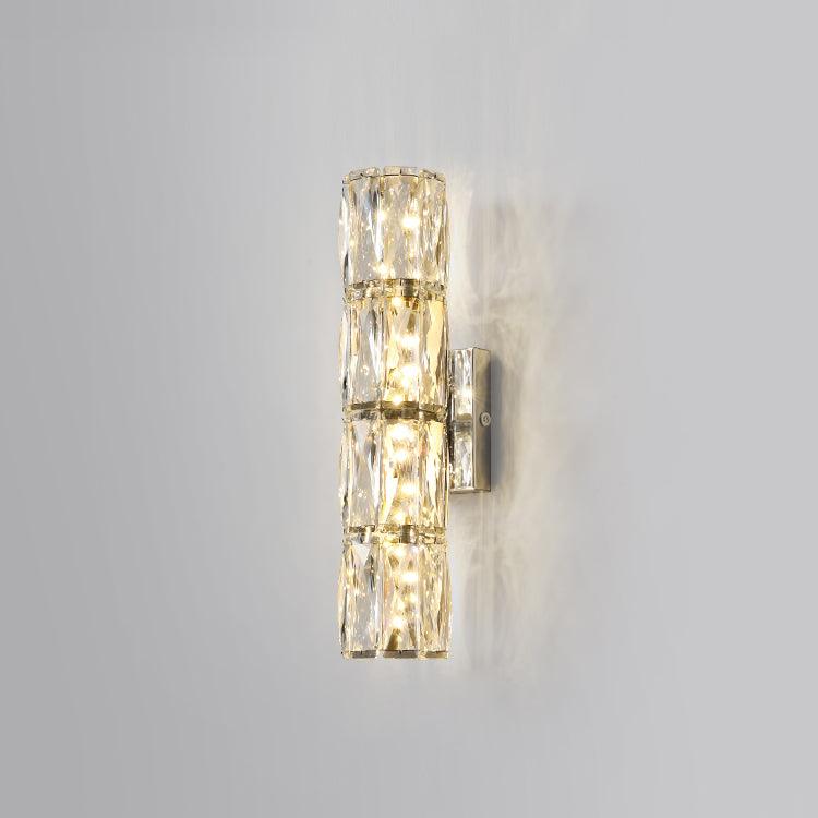Premium Crystal Column LED Wall Light, Bedroom Wall Sconce, detail 16