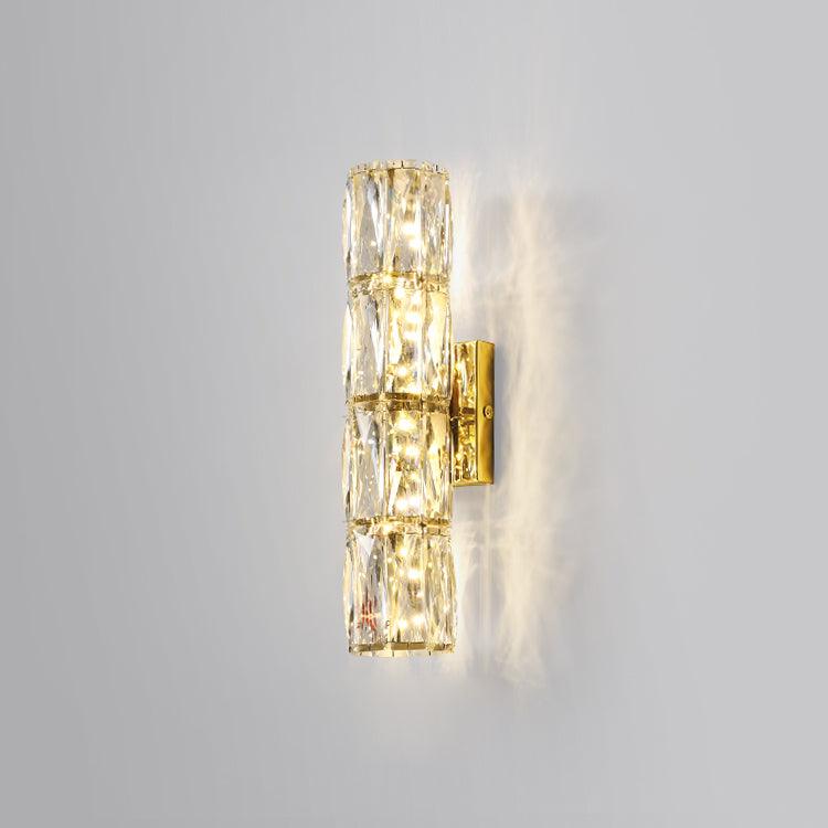 Premium Crystal Column LED Wall Light, Bedroom Wall Sconce, detail 14