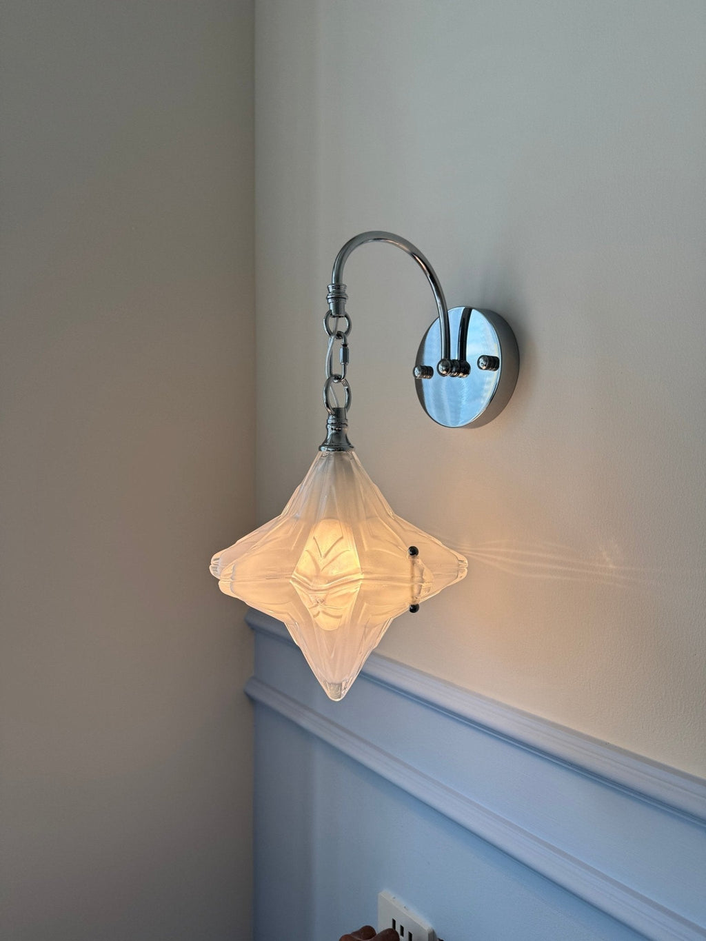 Lyra Star Wall Light, Hardwired Wall Sconce, detail 5