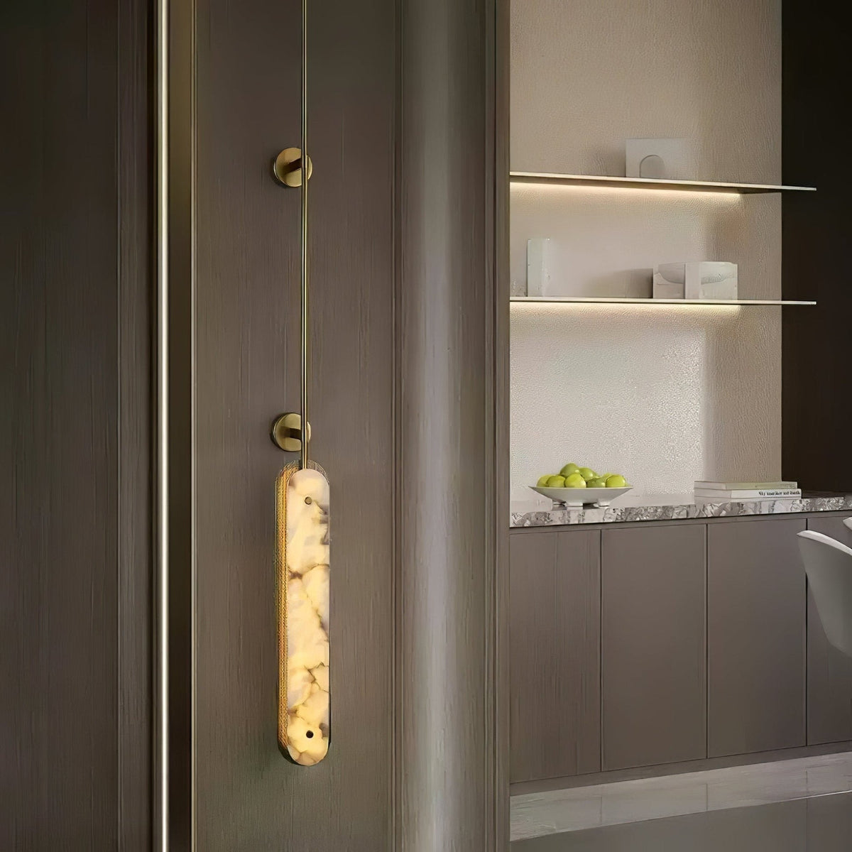 Lysandra Alabaster Wall Light, Hardwired Wall Sconce, detail 6