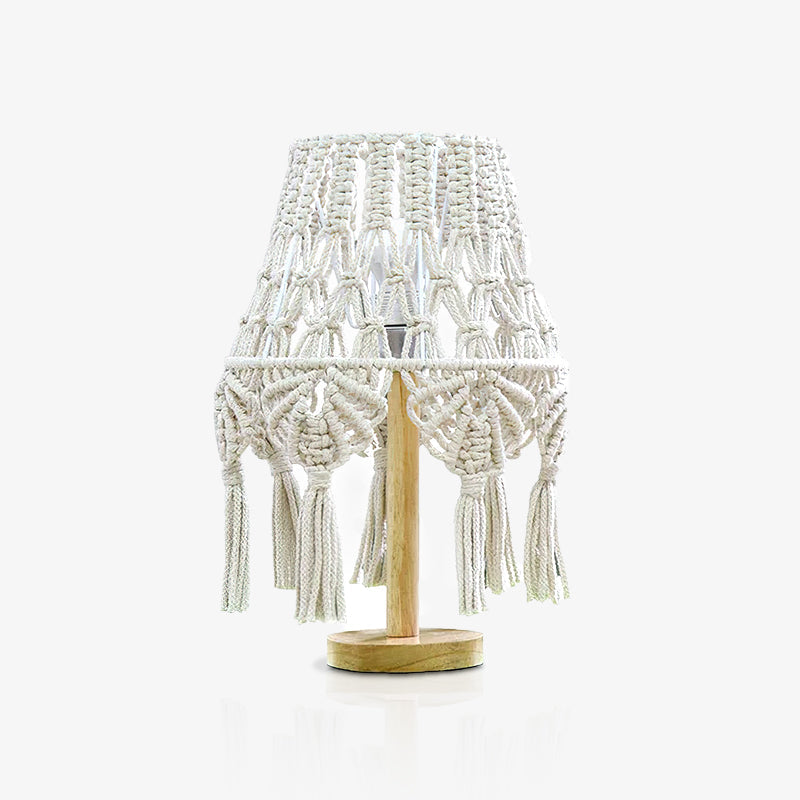 Macrame Table Light, Bedside Table Lamp, detail 2
