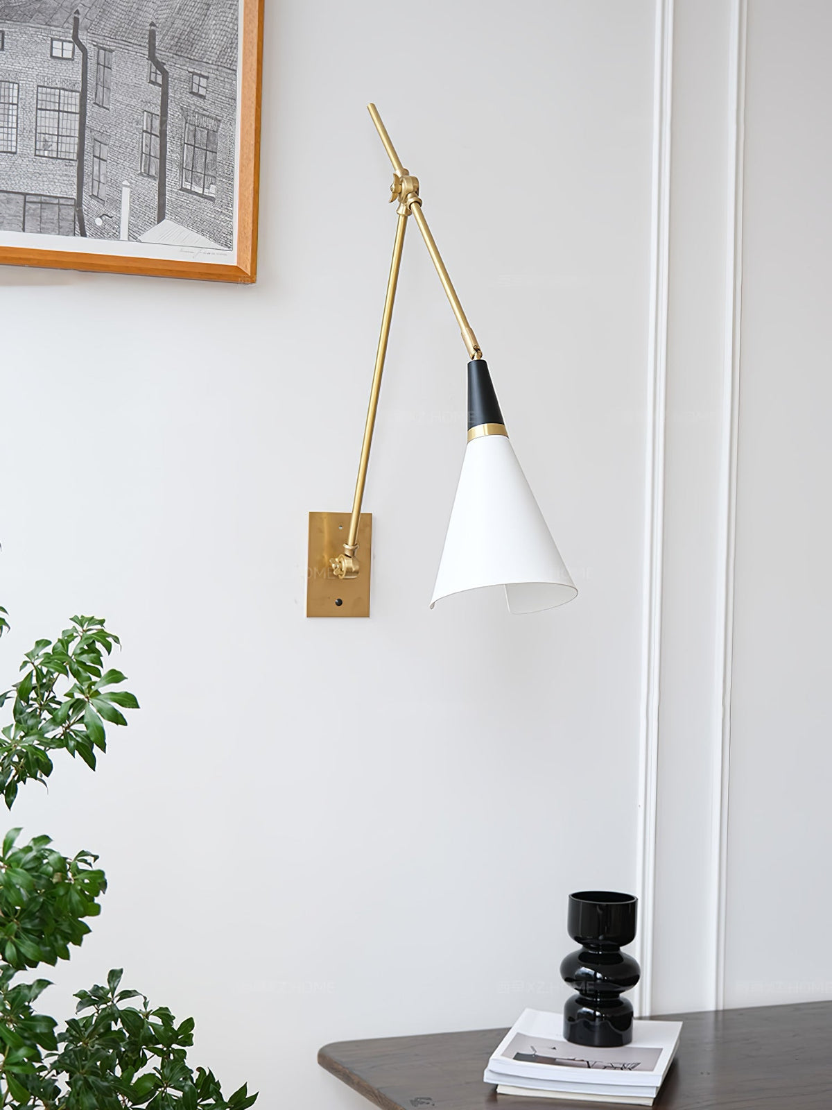 Magari Wall Light - L 74cm x H 66cm Metal, Hardwired Wall Sconce, detail 43