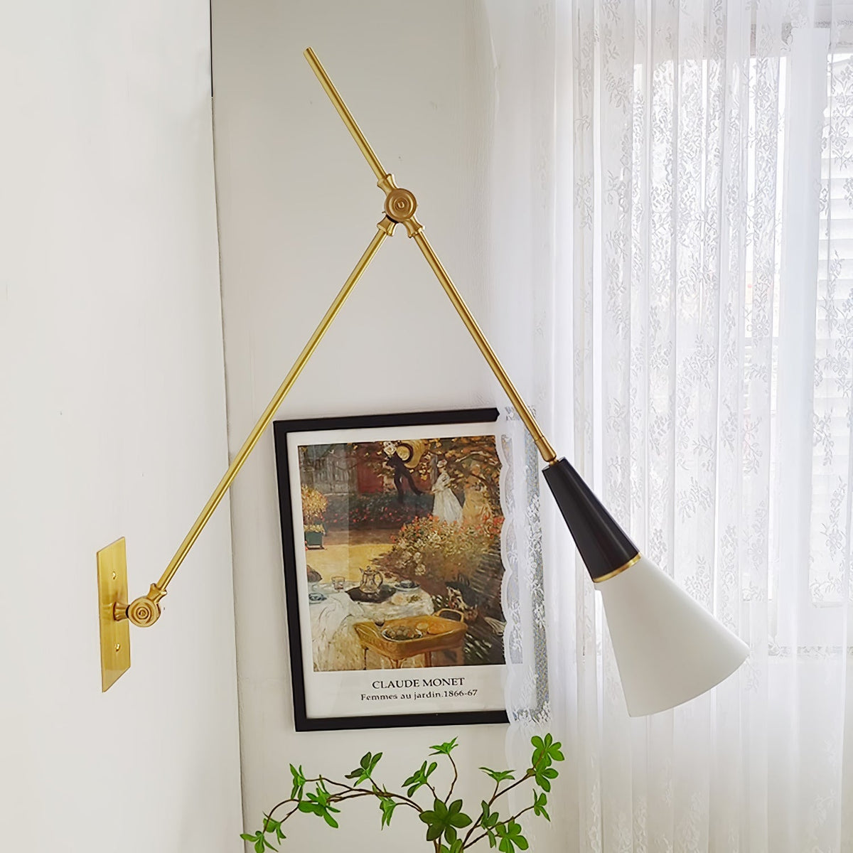 Magari Wall Light - L 74cm x H 66cm Metal, Hardwired Wall Sconce, detail 6
