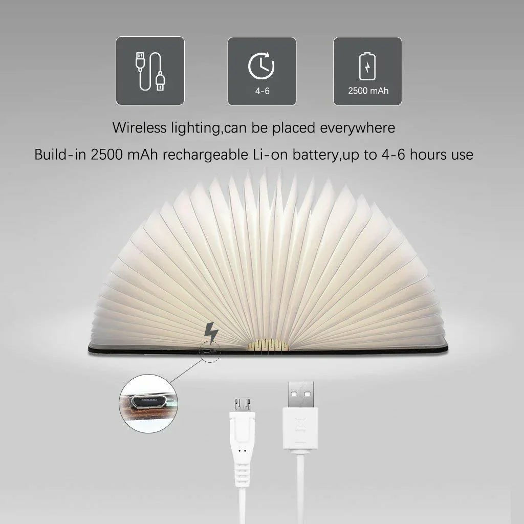 Magic Book Table Light 8.7", Bedside Table Lamp, detail 11