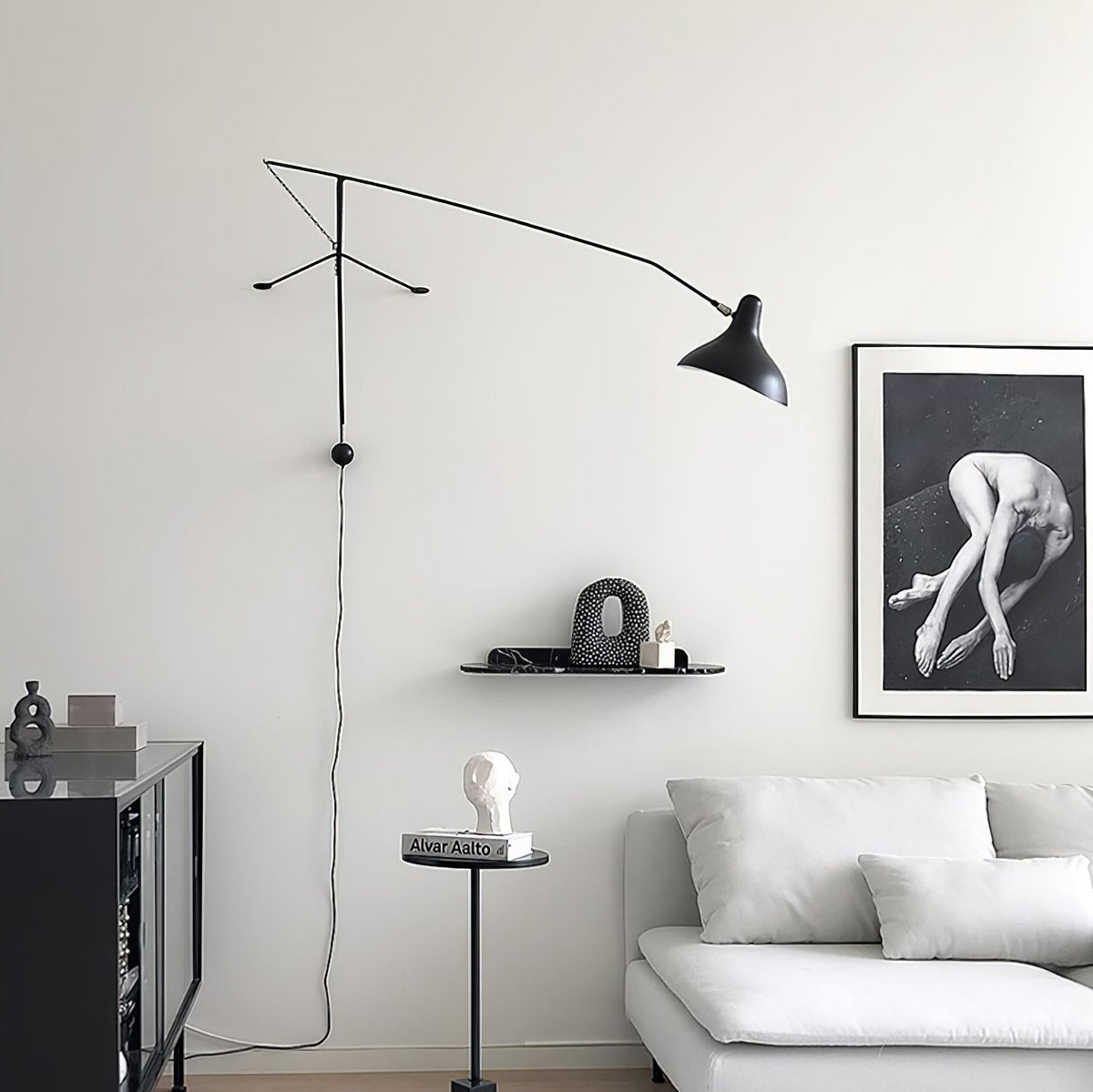Mantis Arm Wall Light, Plug-In Wall Sconce, detail 18