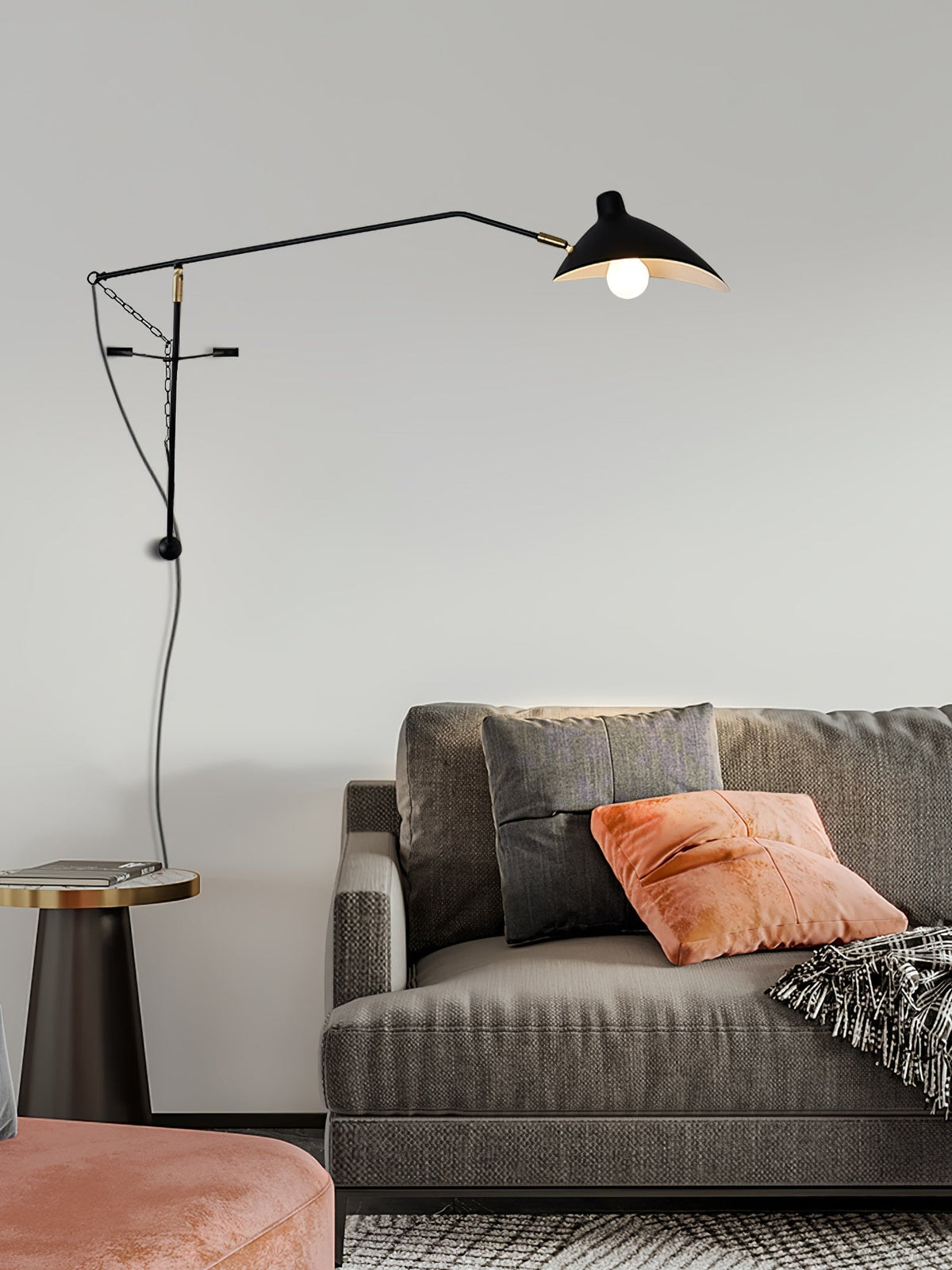Mantis Arm Wall Light, Plug-In Wall Sconce, detail 19