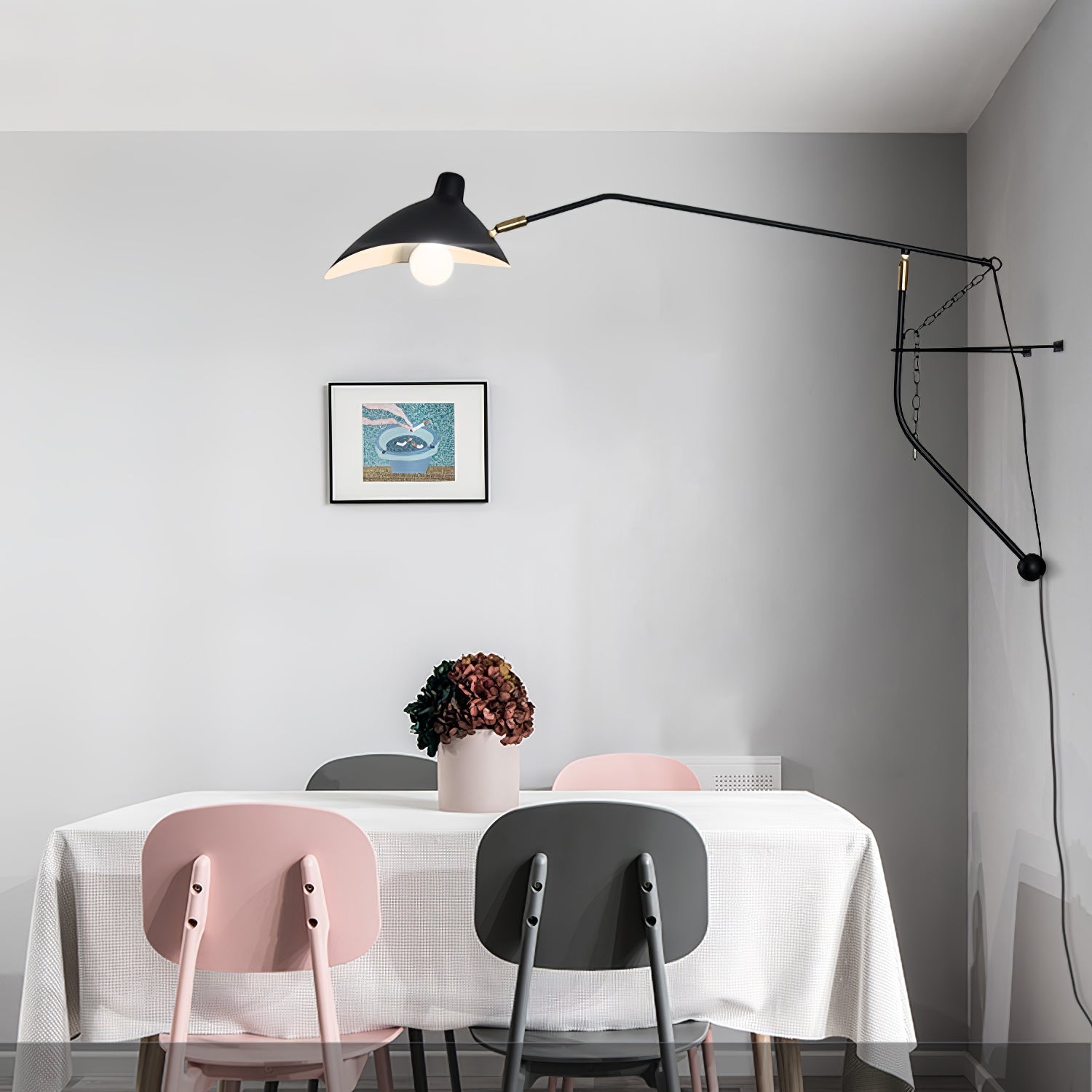 Mantis Arm Wall Light, Plug-In Wall Sconce, detail 2