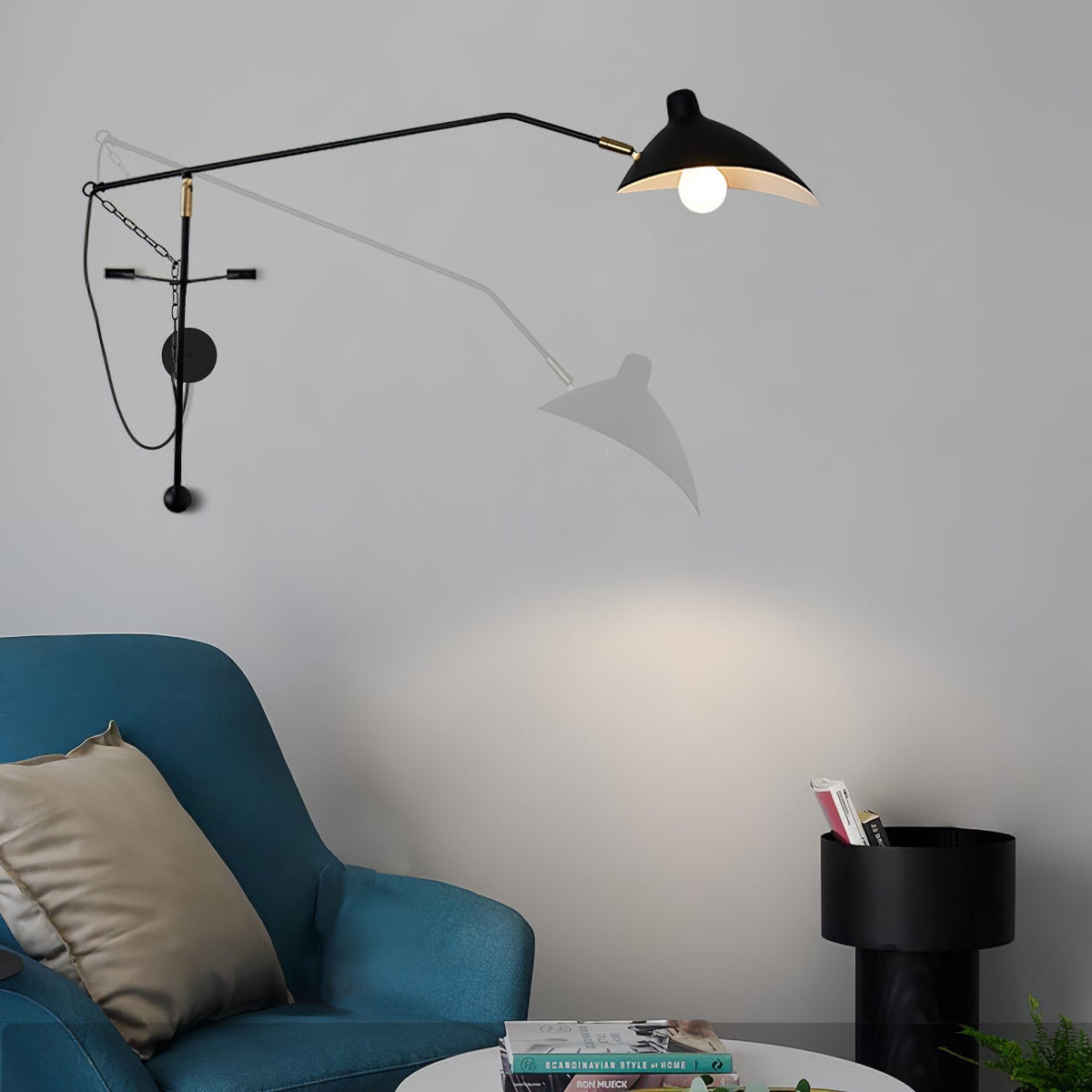 Mantis Arm Wall Light, Plug-In Wall Sconce, detail 24