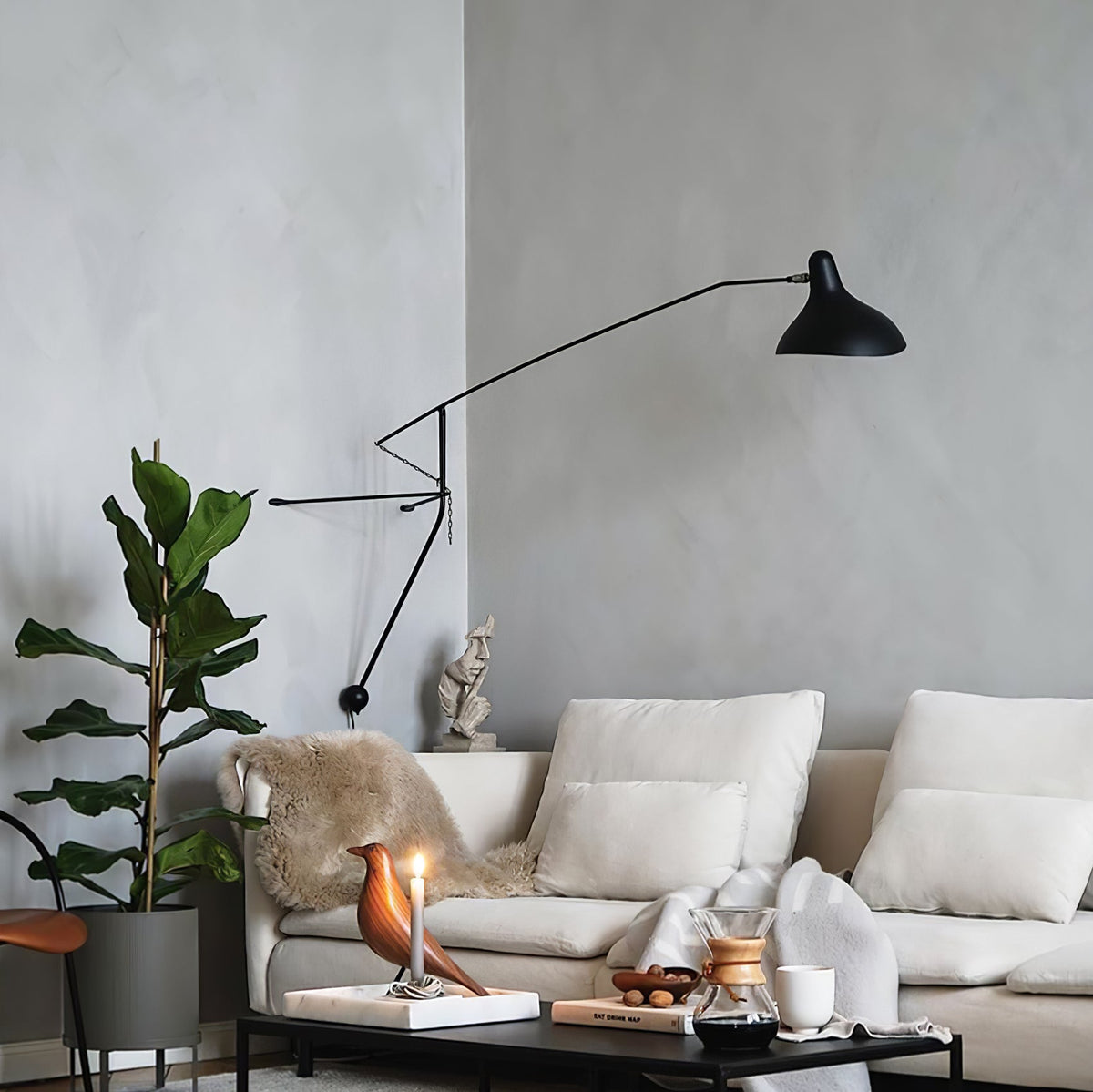 Mantis Arm Wall Light, Plug-In Wall Sconce, detail 33