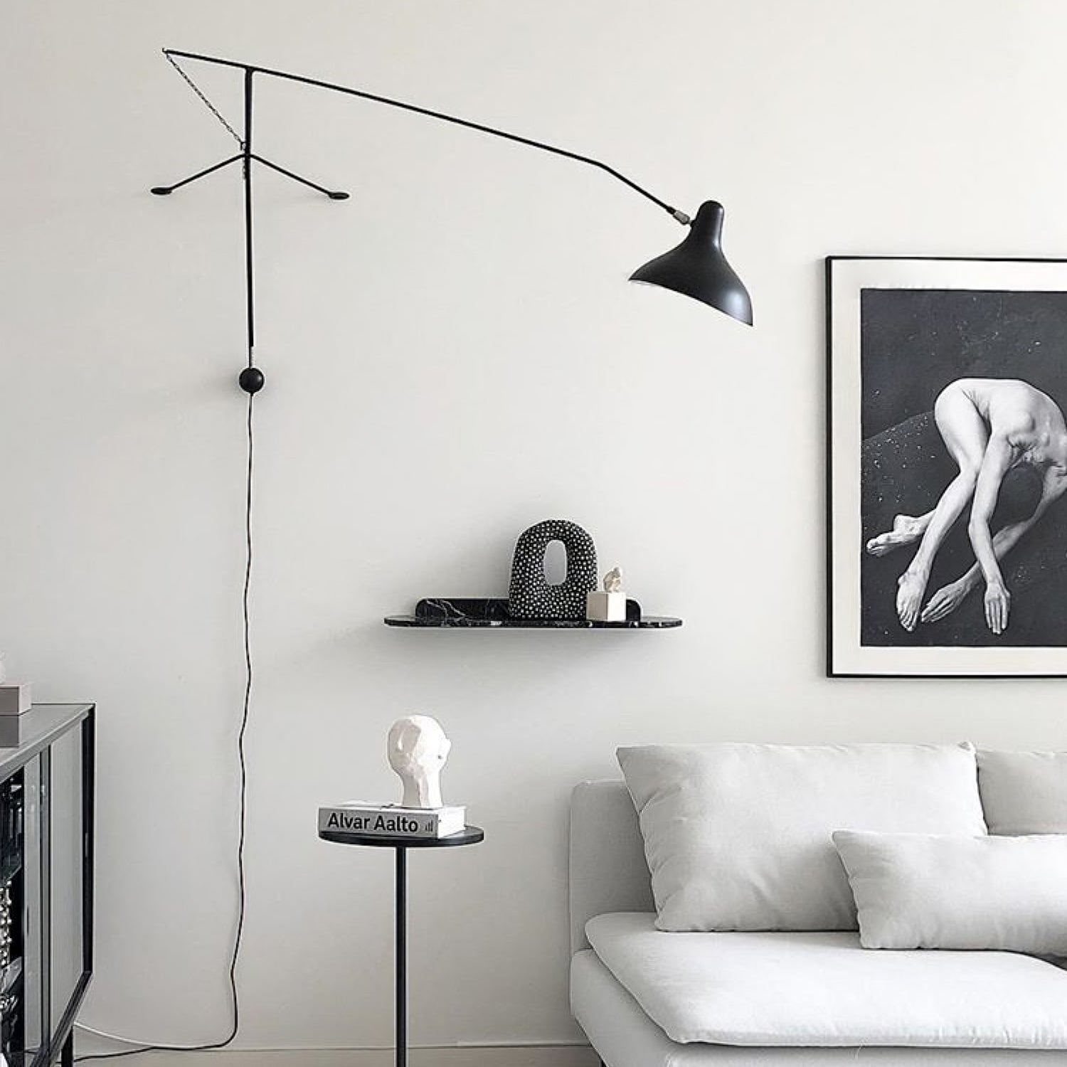 Mantis Arm Wall Light, Plug-In Wall Sconce, detail 9