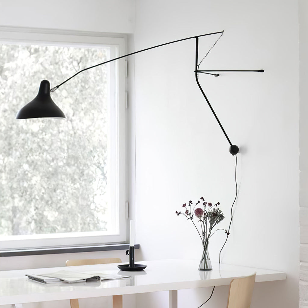 Mantis Arm Wall Light, Plug-In Wall Sconce, detail 49
