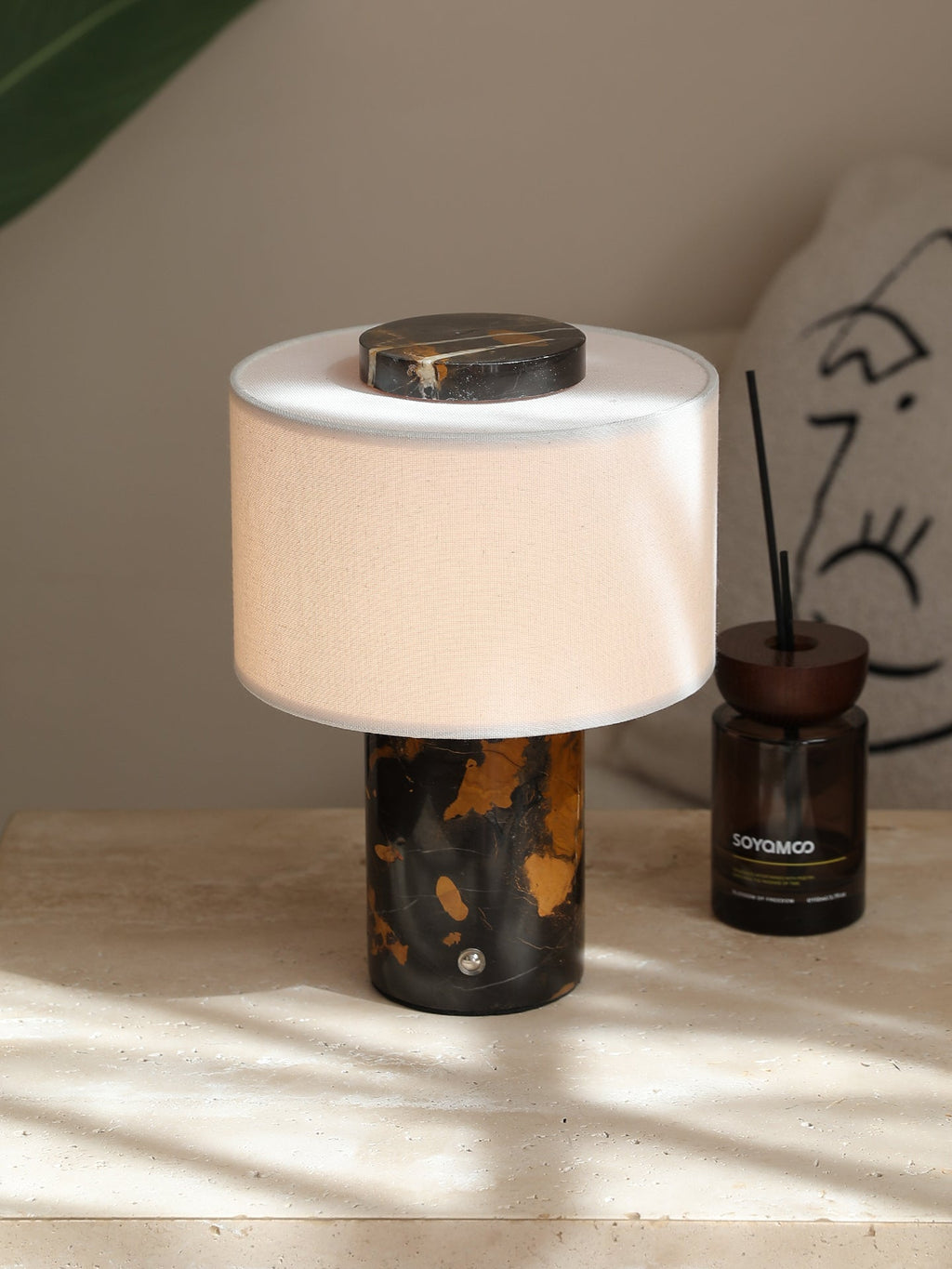 Marbella Stone Table Light, Bedside Table Lamp, detail 14