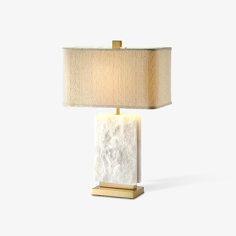 Marbi Table Light, Bedside Table Lamp, Marble, Φ 16.9″ x H 26.8″