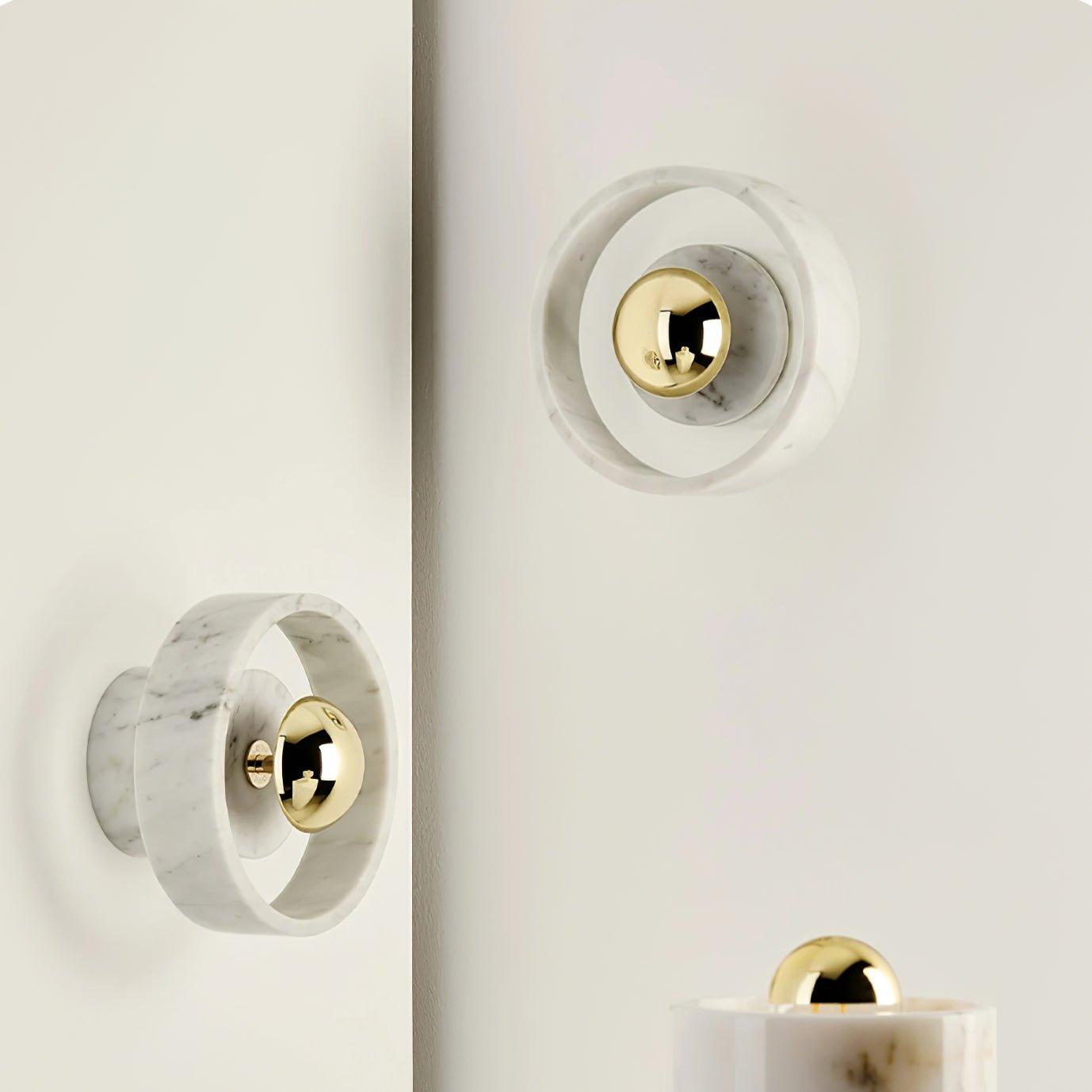 Marble Aura Wall Light, Hardwired Wall Sconce, detail 10