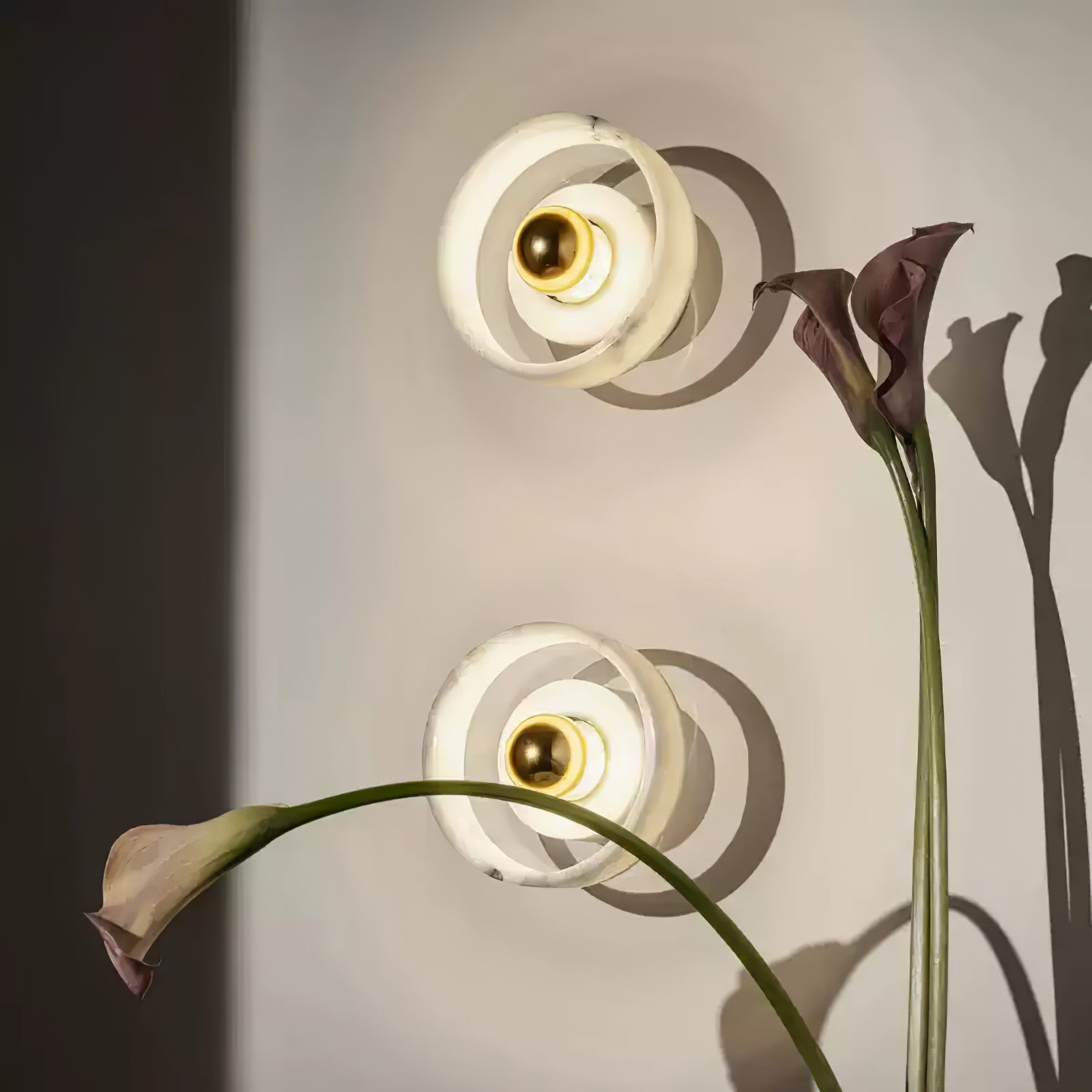 Marble Aura Wall Light, Hardwired Wall Sconce, detail 2
