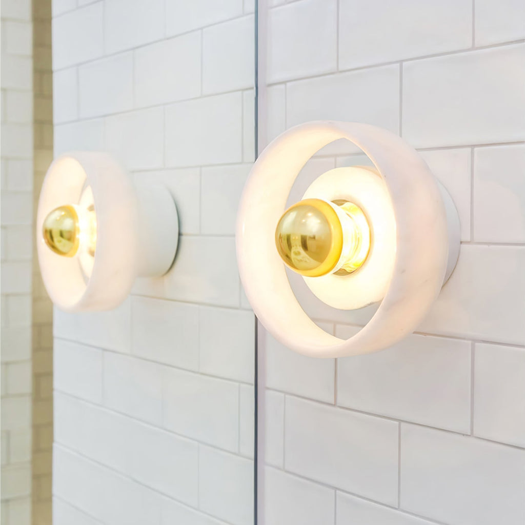 Marble Aura Wall Light, Hardwired Wall Sconce, detail 3