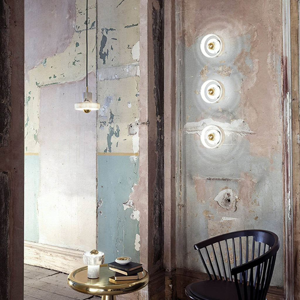 Marble Aura Wall Light, Hardwired Wall Sconce, detail 7