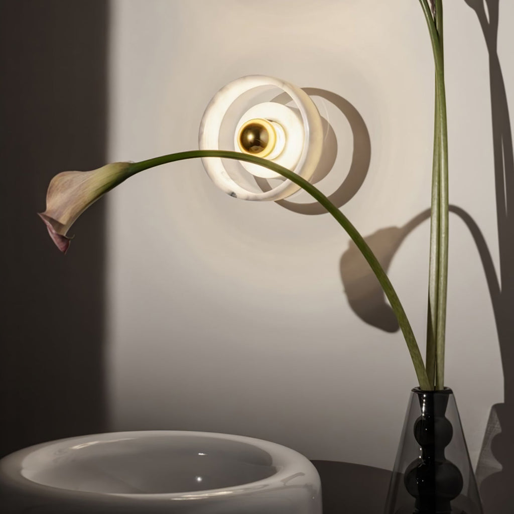 Marble Aura Wall Light, Hardwired Wall Sconce, detail 8