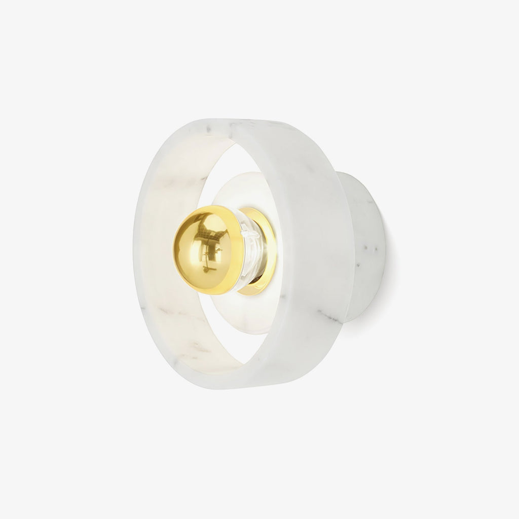 Marble Aura Wall Light, Hardwired Wall Sconce, Dia 18cm x H 11cm