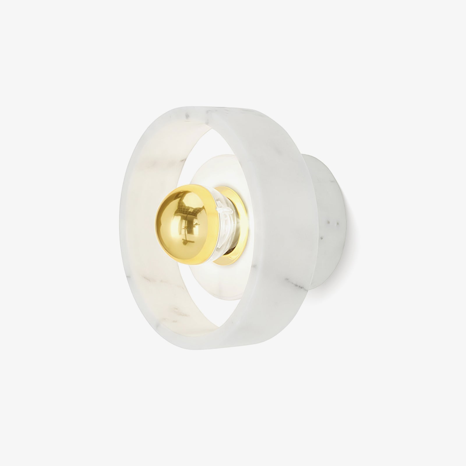 Marble Aura Wall Light, Hardwired Wall Sconce, Dia 18cm x H 11cm