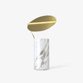 Marble Coffee Table Light, Bedside Table Lamp, M arble, ∅ 10.68″ x H 17.7″
