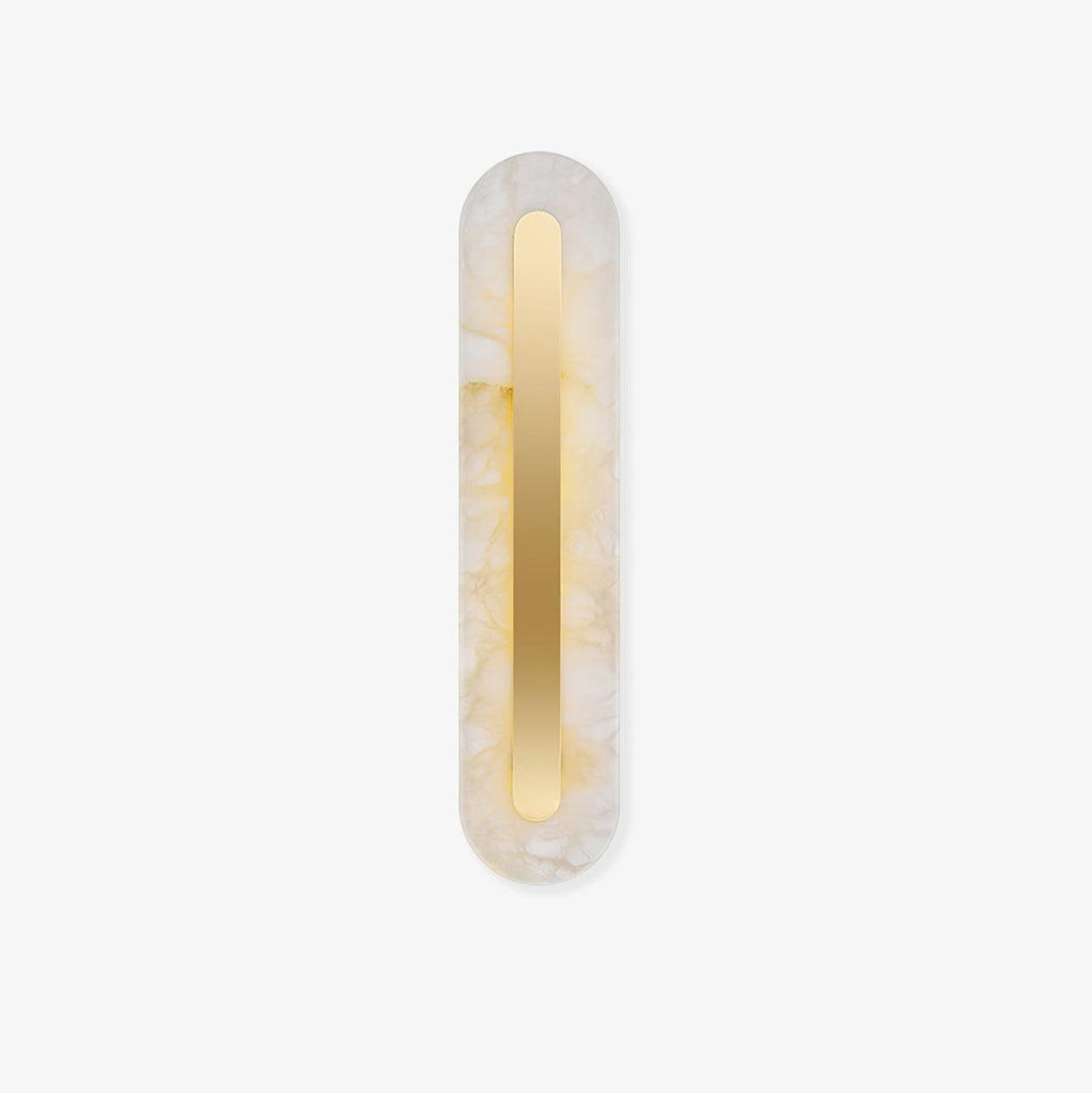Alabaster Rounded Wall Light, Hardwired Wall Sconce, detail 2
