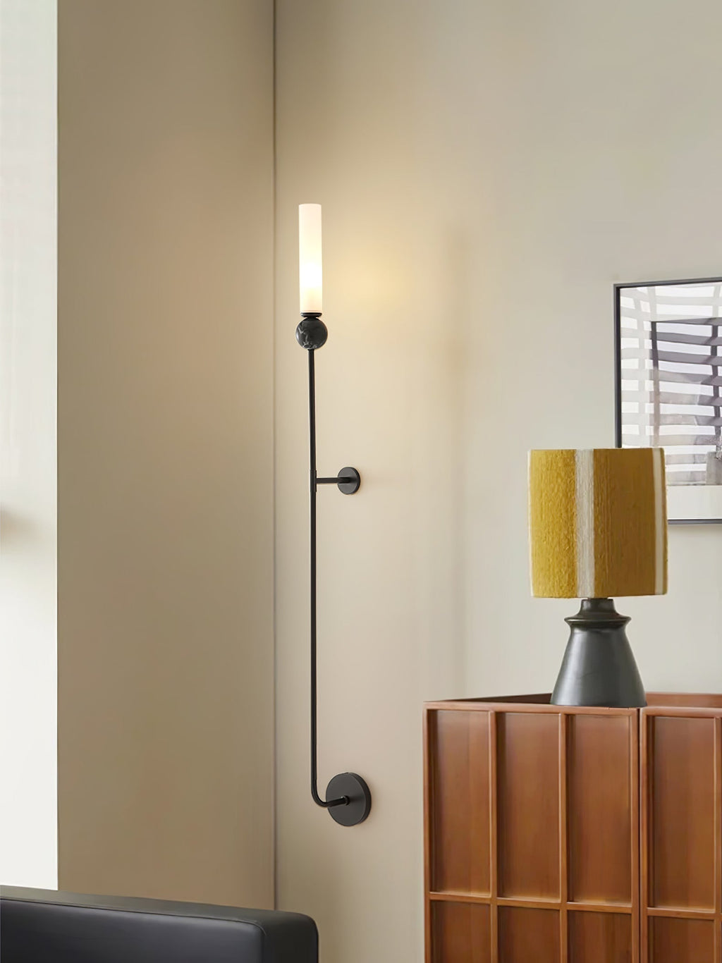 Marble Vertical Wall Light, Hardwired Wall Sconce, detail 10