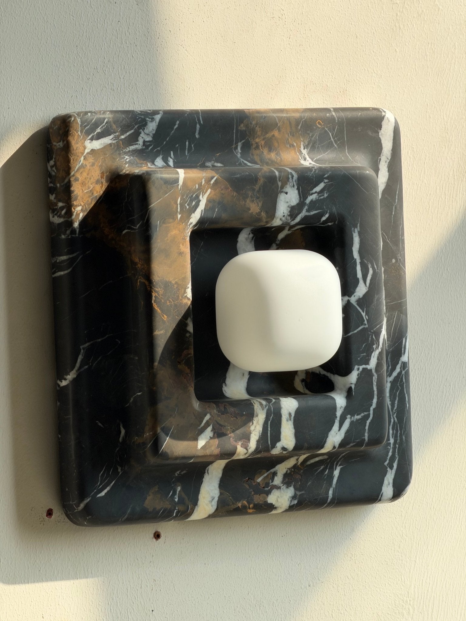 Marblume Square Wall Light, Hardwired Wall Sconce, detail 17