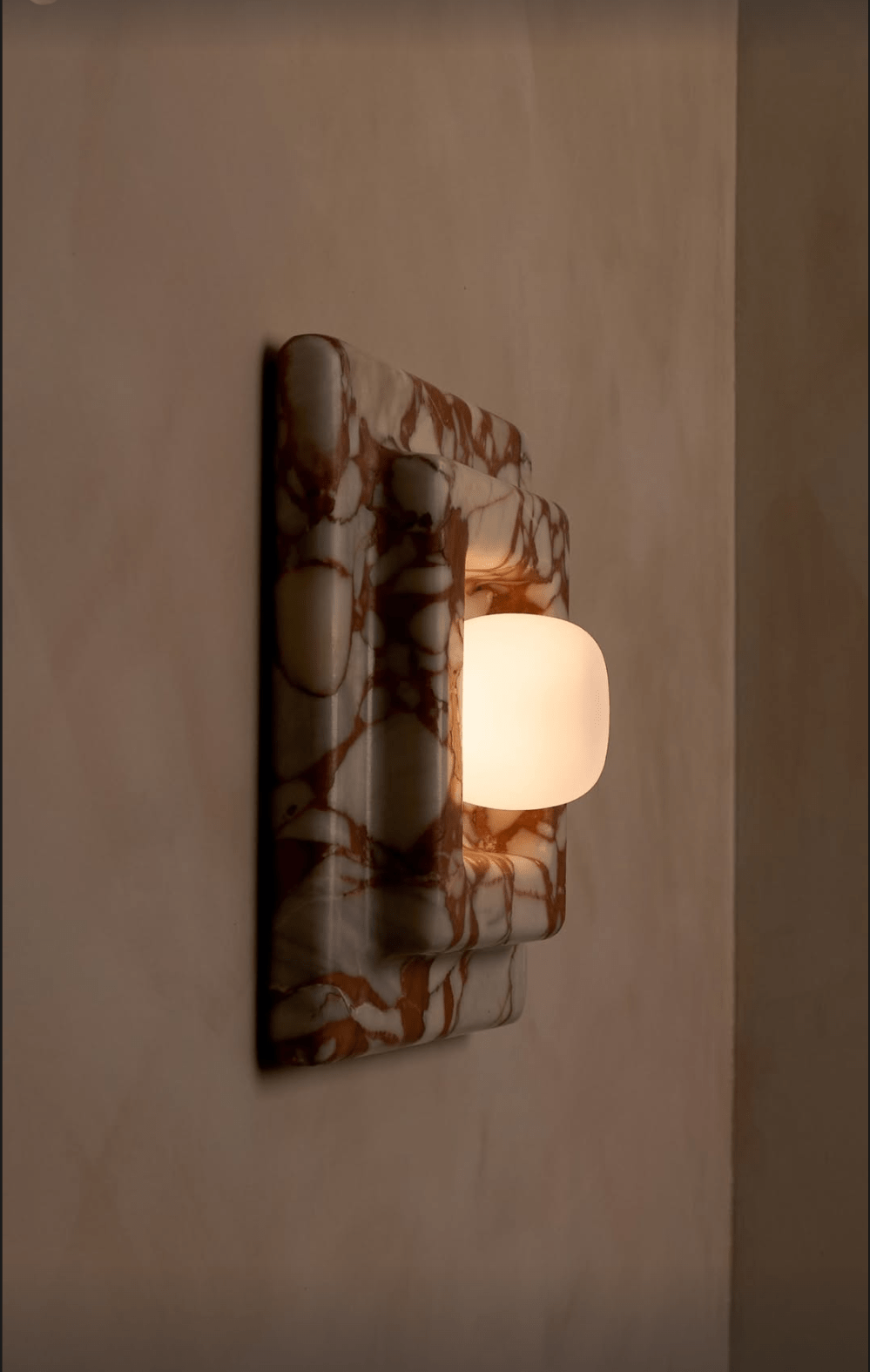 Marblume Square Wall Light, Hardwired Wall Sconce, detail 8