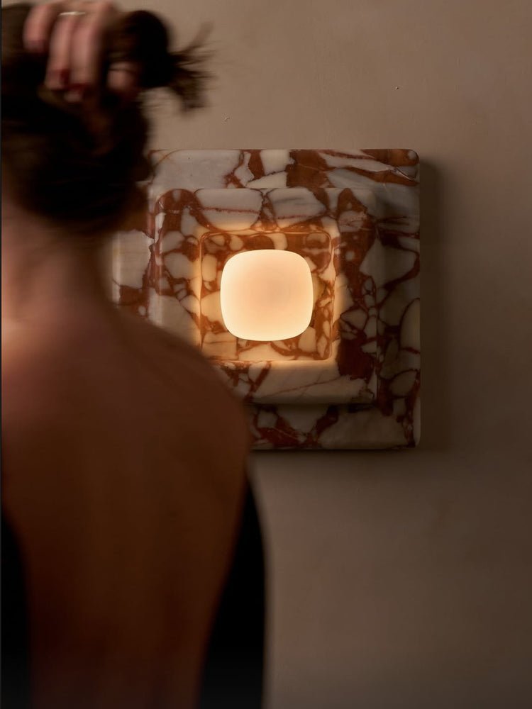 Marblume Square Wall Light, Hardwired Wall Sconce, detail 11